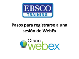 Pasos para registrarse a una sesion de WebEx