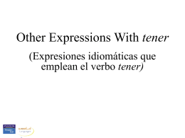 Other expressions with tener