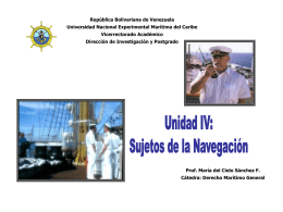 Unidad IV Sujetos de la Navegación