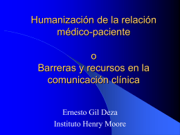 Doctor-Patient Communication - Instituto Oncológico Henry Moore