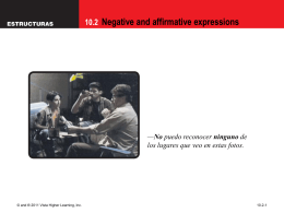 10.2 Negative and affirmative expressions