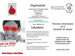 Curso Promotor Universitario de Donación de Sangre