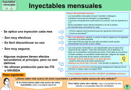 Inyectables mensuales