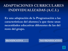 adaptaciones curriculares individualizadas (aci)