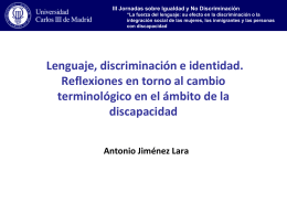 Lenguaje, discriminación e identidad