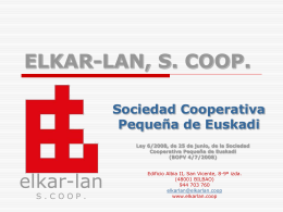 Sociedad Cooperativa Pequeña - Elkar-Lan