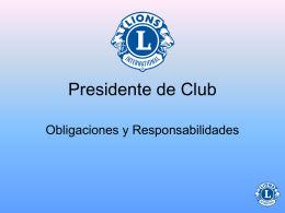 El presidente es - Lions Clubs International