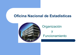 Oficina Nacional de Estadísticas -Organización y