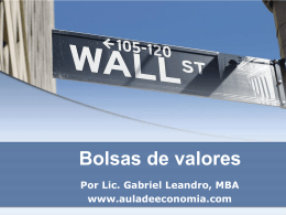 Bolsas de valores - Aula de Economía