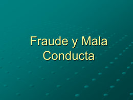 Fraude y Mala Conducta