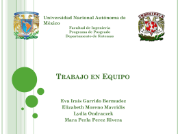 TRABAJO EN EQUIPO - Facultad de Ingeniería, UNAM