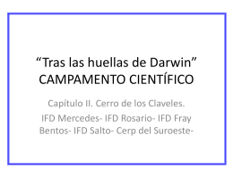 “Tras las huellas de Darwin” CAMPAMENTO CIENTÍFICO