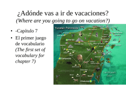¿Adónde vas a ir de vacaciones?