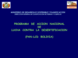 programa de accion nacional de lucha contra la desertificacion (pan