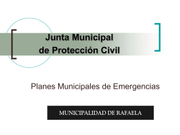 Planes Municipales de Emergencias