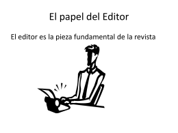 El papel del Editor