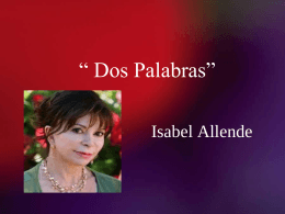 Isabel Allende_ Dos palabras