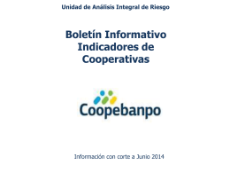 Boletin de Mercado Junio 2014 Cooperativas