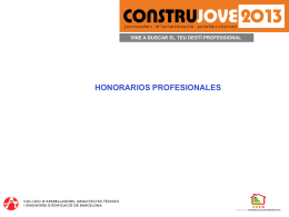 honorarios profesionales - Col·legi d`Aparelladors de Barcelona