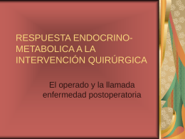 respuesta endocrino-metabolica a la intervención quirúrgica