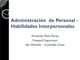 Administracion de Personal Habilidades Interpersonales