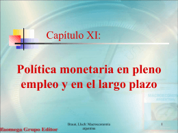 Capítulo XI: Política monetaria en pleno empleo y en el largo plazo