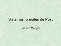 Sistemas formales de Post