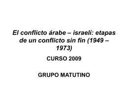 El conflicto árabe – israelí: etapas de un conflicto sin fin (1949 – 1973)