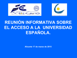 reunion acceso a la universidad española 2015