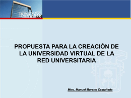 Propuesta para la creación de la Universidad Virtual de la Red