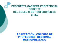 Carrera Profesional Docente - Colegio de Profesores de Chile