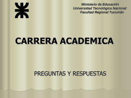 carrera academica - Facultad Regional Tucumán