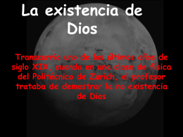 3- La existencia de Dios