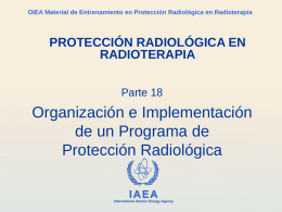 Programa de Protección Radiológica
