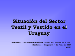 Situación del Sector Textil y Vestido en el Uruguay