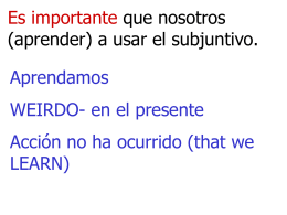 PPT 4 forms of the subjunctive
