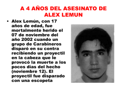 A 4 AÑOS DEL ASESINATO DE ALEX LEMUN