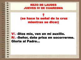 Laudes Jueves IV de Cuaresma - parroquia nuestra señora del