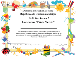 Diploma de Honor Escuela República de