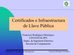 Certificados e Infraestructura de llave Pública (PKI)