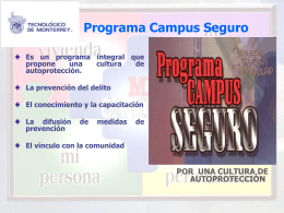 Programa Campus Seguro Recomendaciones