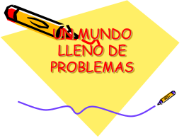 UN MUNDO LLENO DE PROBLEMAS - Colegio Cooperativa San