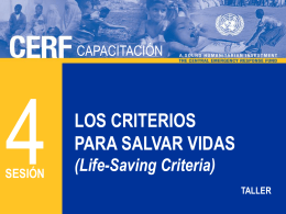 CERF 4 - El criterio para salvar vidas del CERF S Jul2012