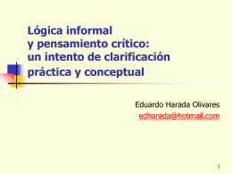 Lógica informal y pensamiento crítico: un intento de clarificación