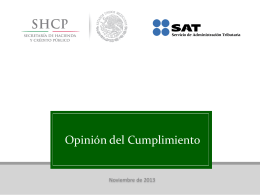 ACPVC_opinion del cumplimiento SAGARPA