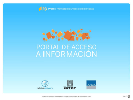 Presentacion del Portal de Acceso a Informacion
