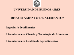 departamento de alimentos - Universidad de Buenos Aires