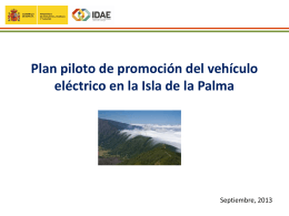 Plan piloto de promoción del vehículo eléctrico en la Isla de la