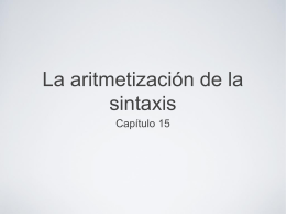 Aritmetización de la Sintaxis