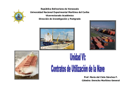Unidad VI Contratos de Utilización de la Nave